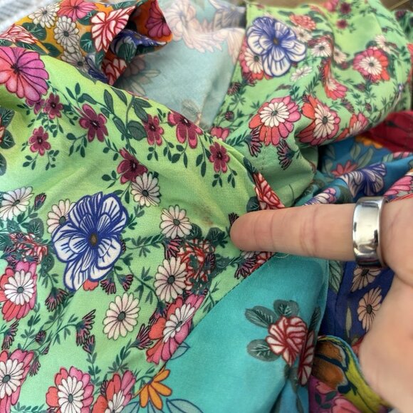 Johnny Was Rainbow Easy Cover Up Dress Womens Medium Boho Resort Travel - Picture 5 of 16